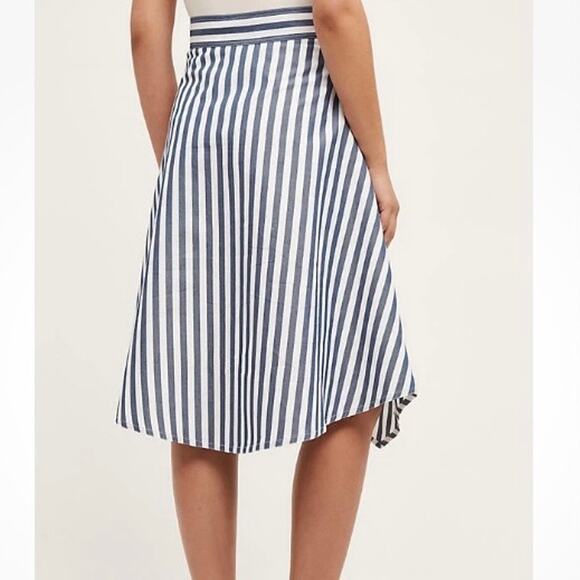 Womens Anthropologie Maeve Sea Stripe Skirt Blue & White, Size 2 EUC! - Picture 2 of 5